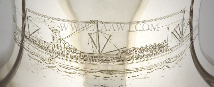 Sterling Silver Presentation Urn, Captain Peter Johnson, S.S. Maui
By the Chamber of Commerce, Maui, Hawaii
April 15, 1917, engraving detail 2